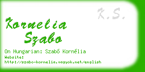 kornelia szabo business card