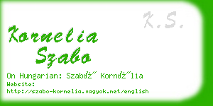 kornelia szabo business card